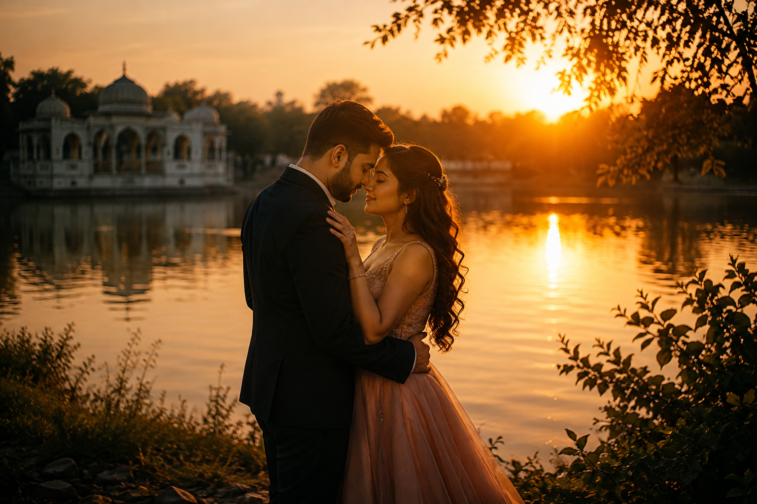 Gold hour pre wedding shoot