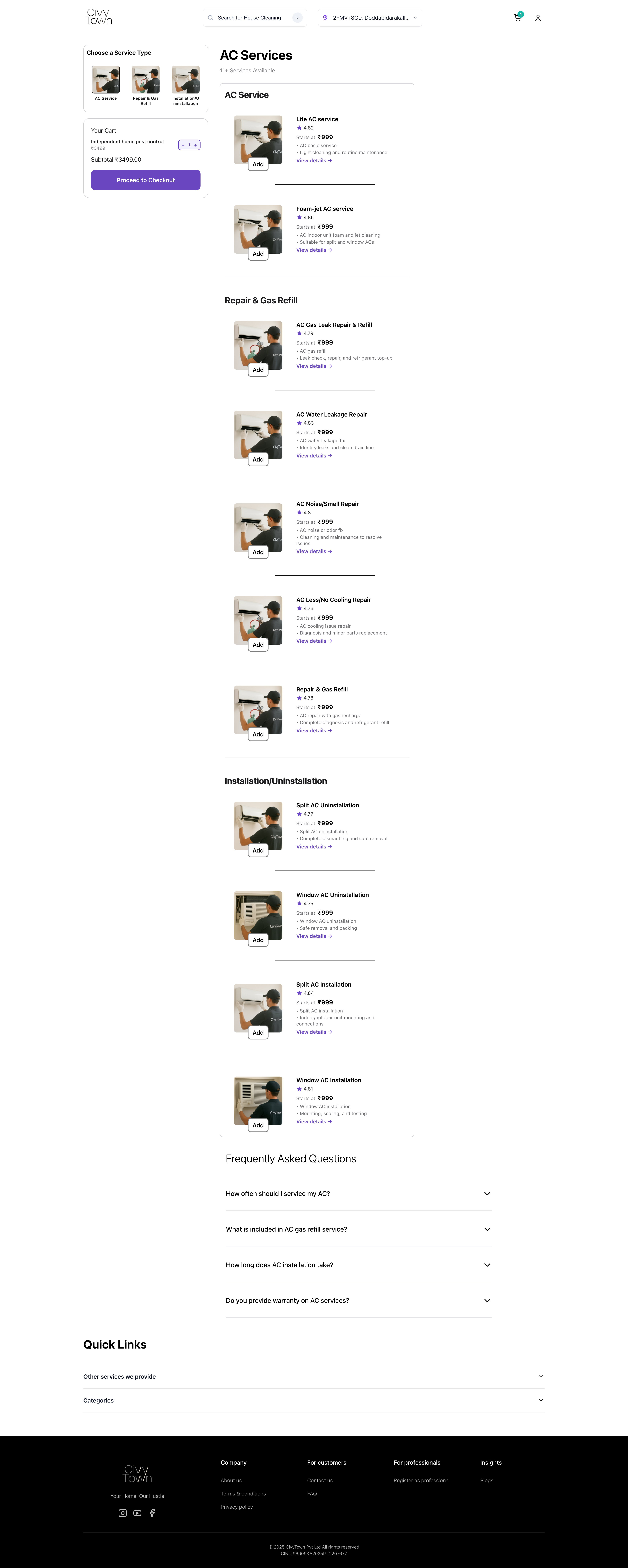 CivyTown — Service Categories 7