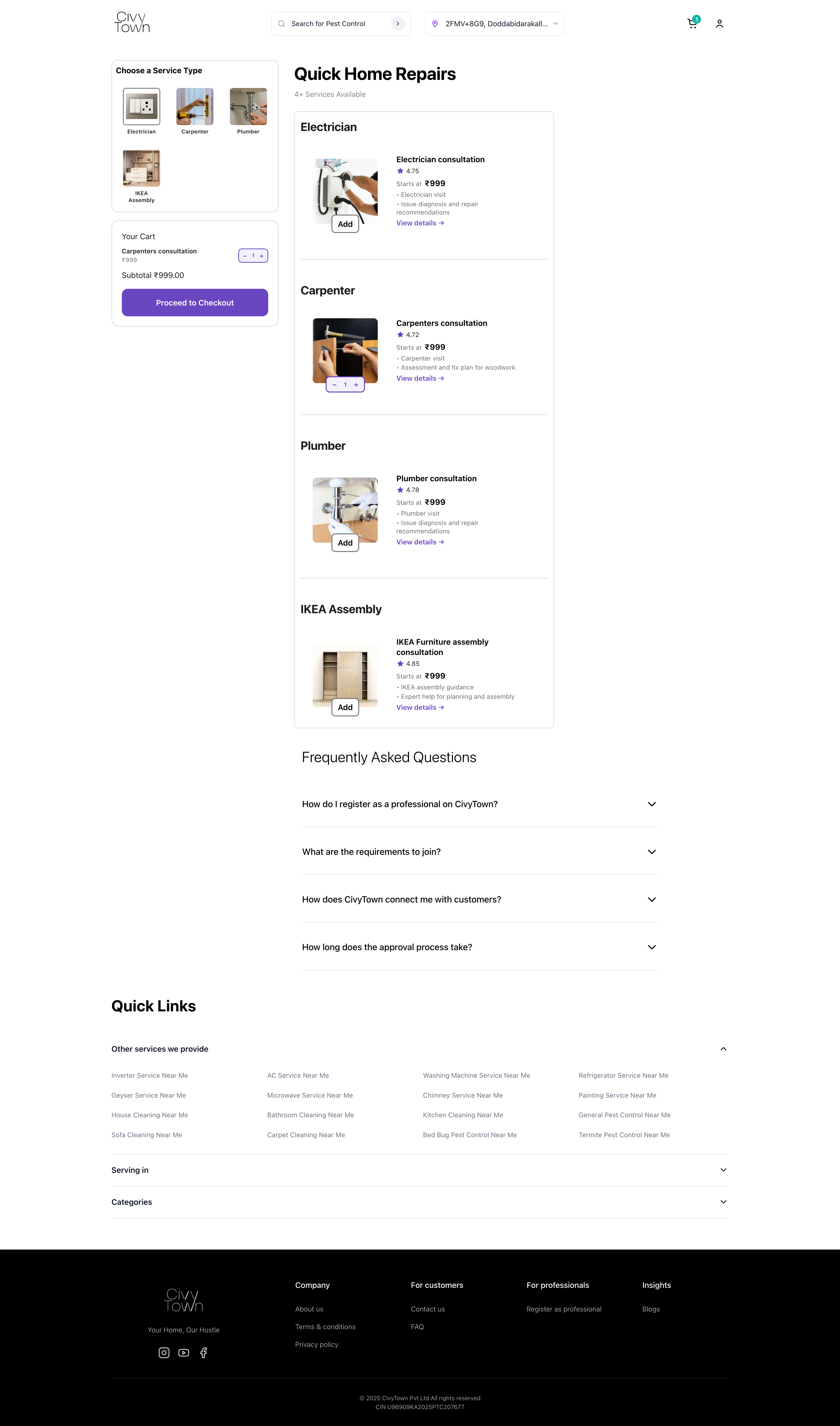 CivyTown — Service Categories 2